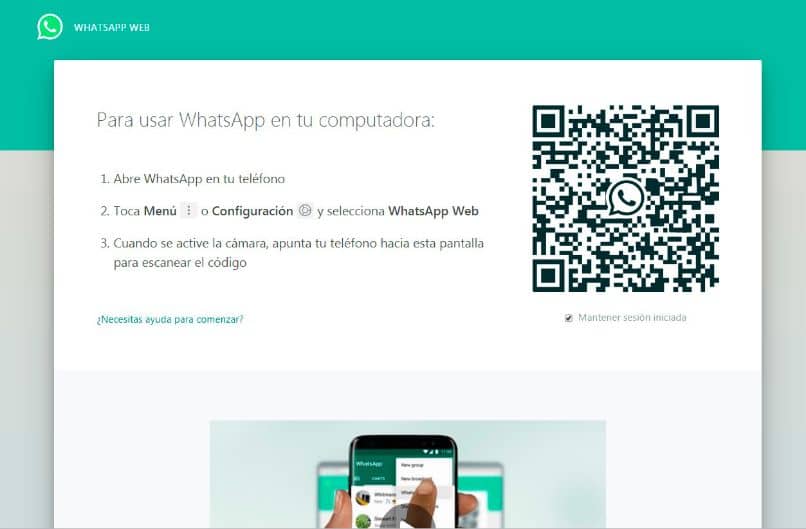 whatsapp logo qr code aplicación de dedo móvil