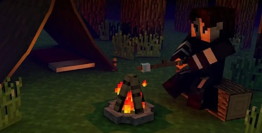 ¿Cómo hacer una fogata o una hoguera en Minecraft?  ¡Muy fácil!