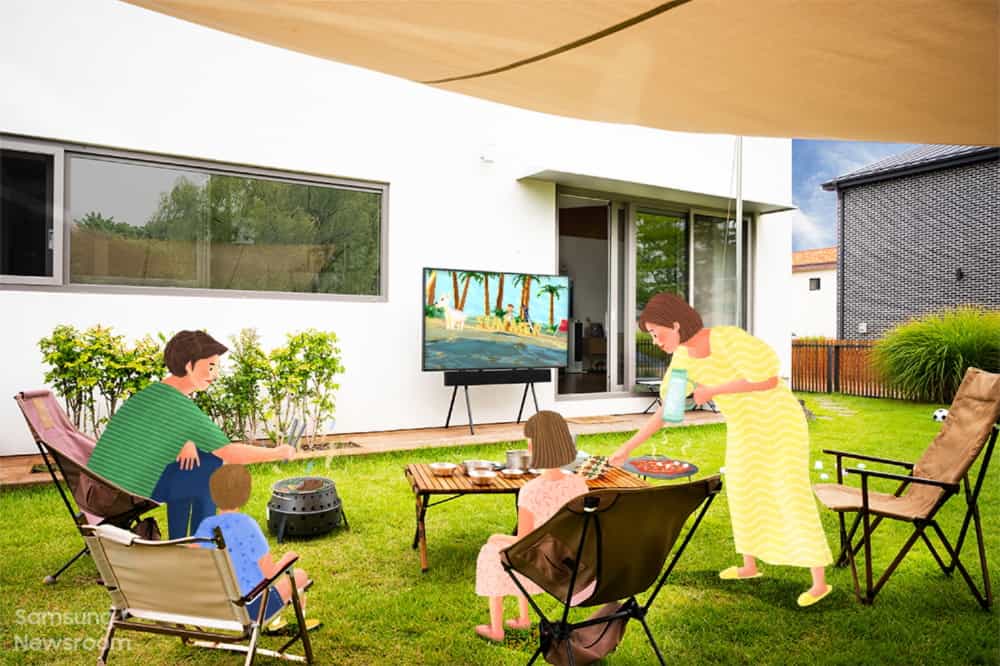 Conozca las características de The Terrace, un televisor diseñado para su uso en jardines o terrazas 1