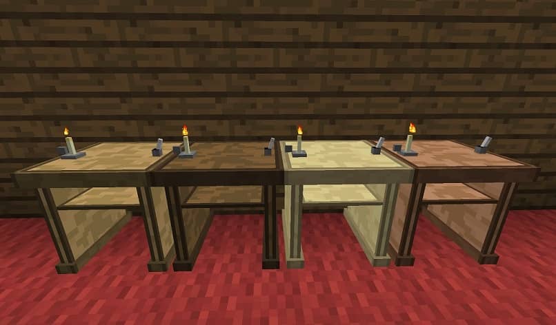 mesa de escritura del juego de Minecraft