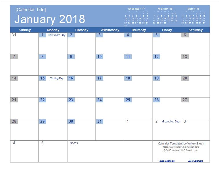 Plantillas de calendario mensual de Office 3