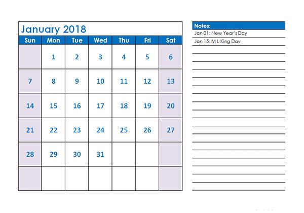 Plantillas de calendario de oficina mensual 2