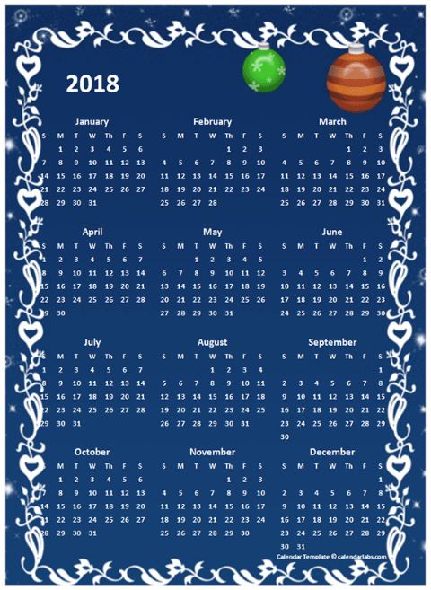 Plantillas de calendario anual para la oficina 2