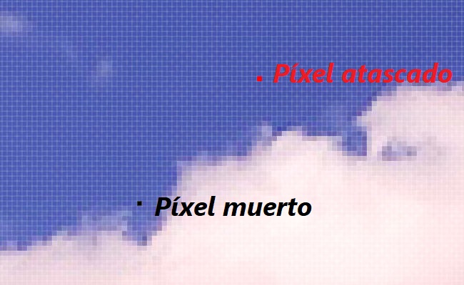 pixel muerto versus atascado