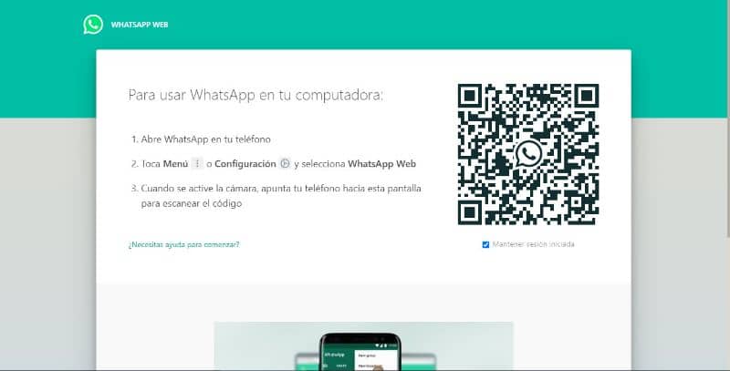 Página web de WhatsApp