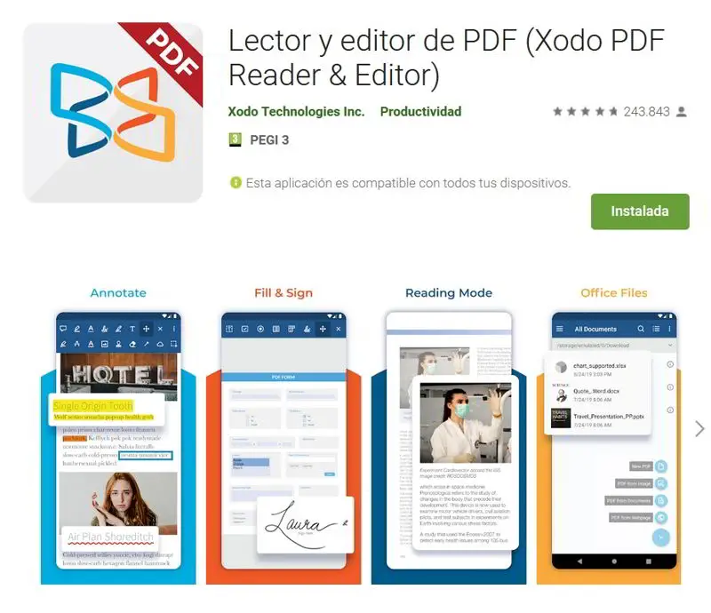 Editor de Xodo PDF Reader