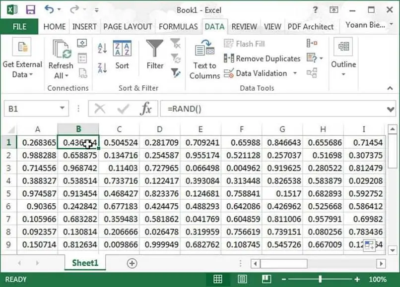 crear una base de datos de Excel