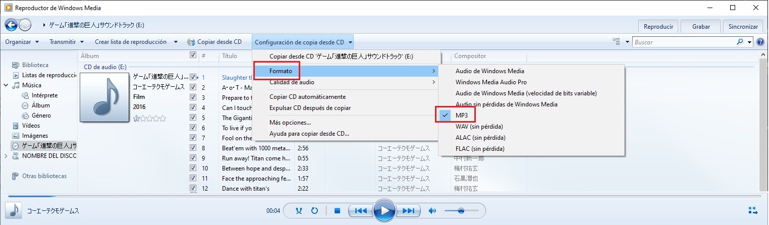 Cómo convertir sus CD a MP3 con Windows Media Player en Windows 10 03