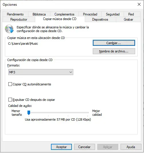 Cómo convertir sus CD a MP3 con Windows Media Player en Windows 10 7