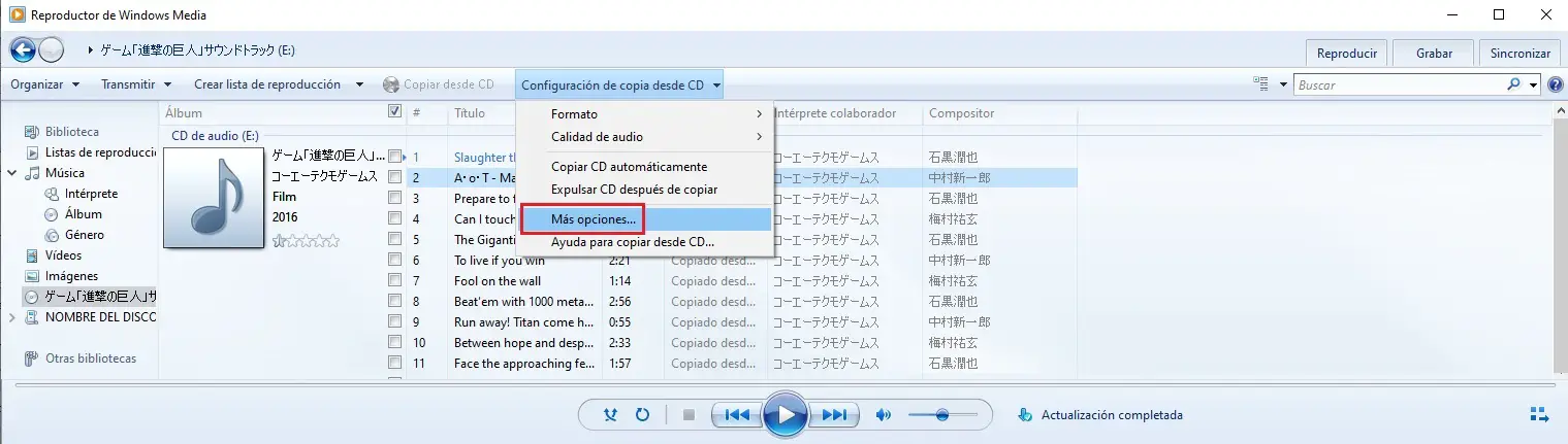 Cómo convertir sus CD a MP3 con Windows Media Player en Windows 10 06