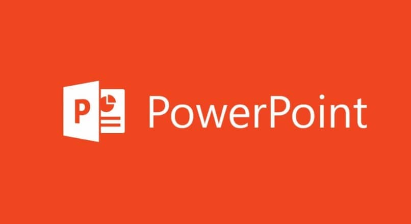 logotipo de power point sobre fondo naranja