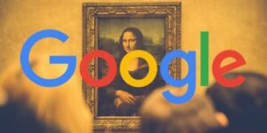logotipo de google con fondo de artes
