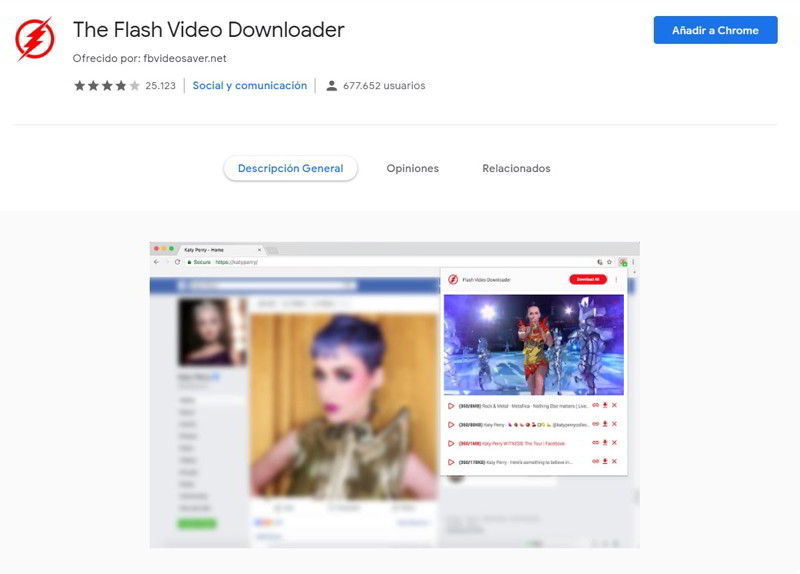 El programa de descarga de videos Flash