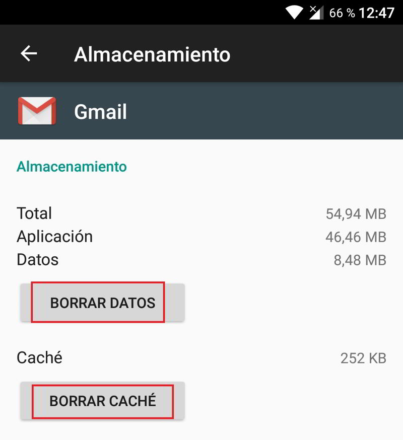 Solucionar problemas de sincronización de Gmail 1
