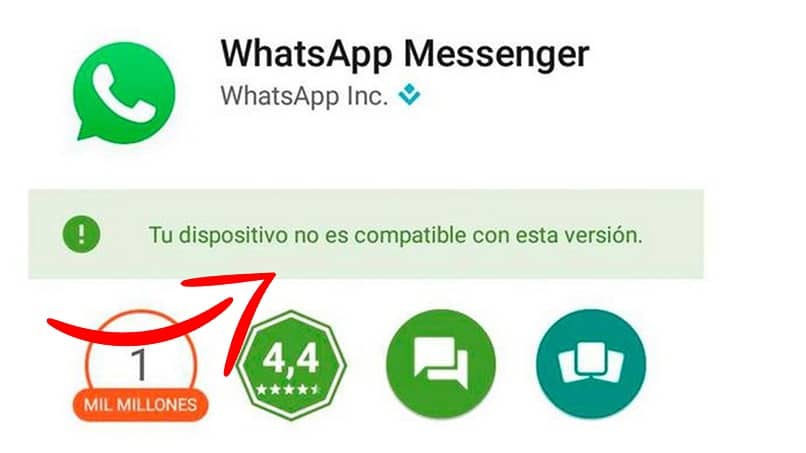 descargar-WhatsApp-en-teléfonos móviles incompatibles