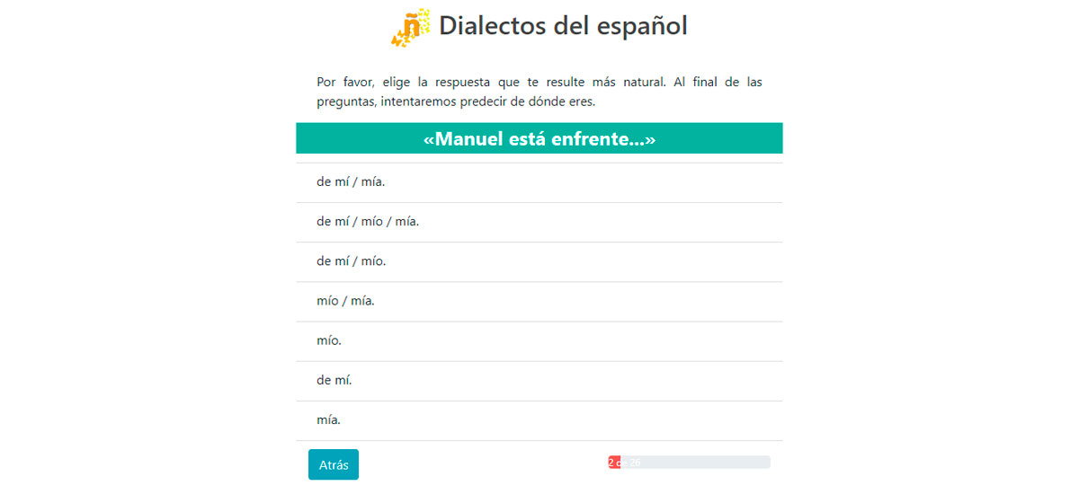 juego preguntas de dialectos españoles