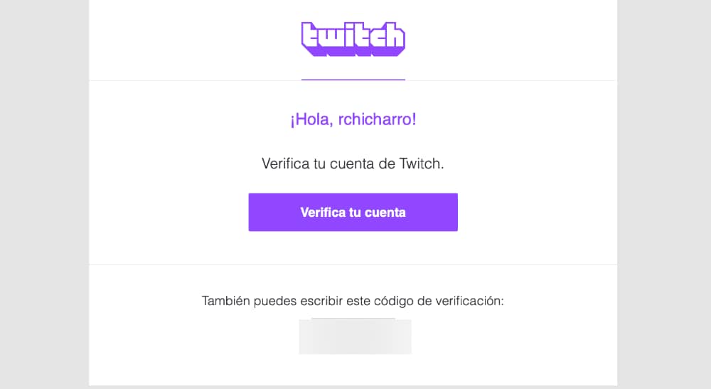 verificación de cuenta de twitch
