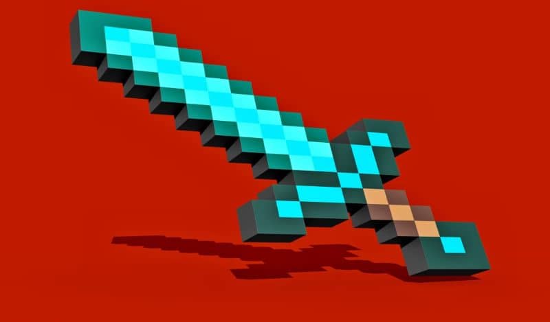 espada en el juego de minecraft