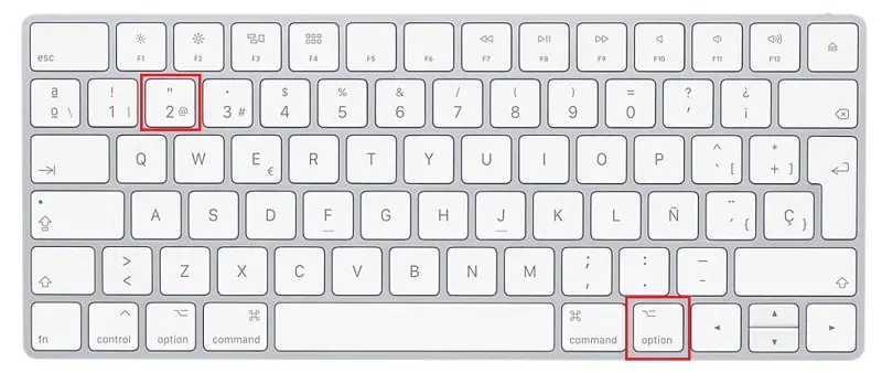 teclado mac encendido