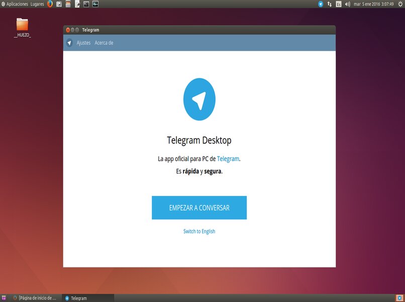 Aplicación de Telegram en Ubuntu