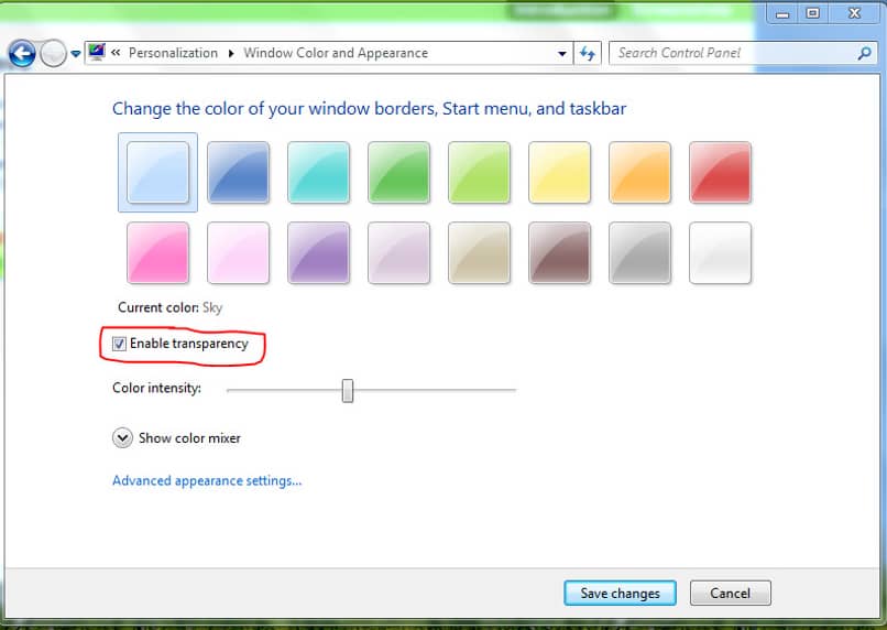 configurar la barra de tareas de Windows transparente