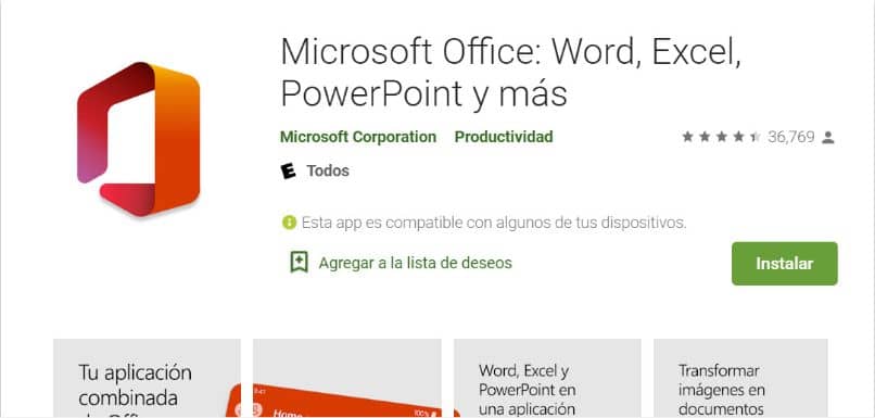 Instalar la aplicación de Microsoft Office