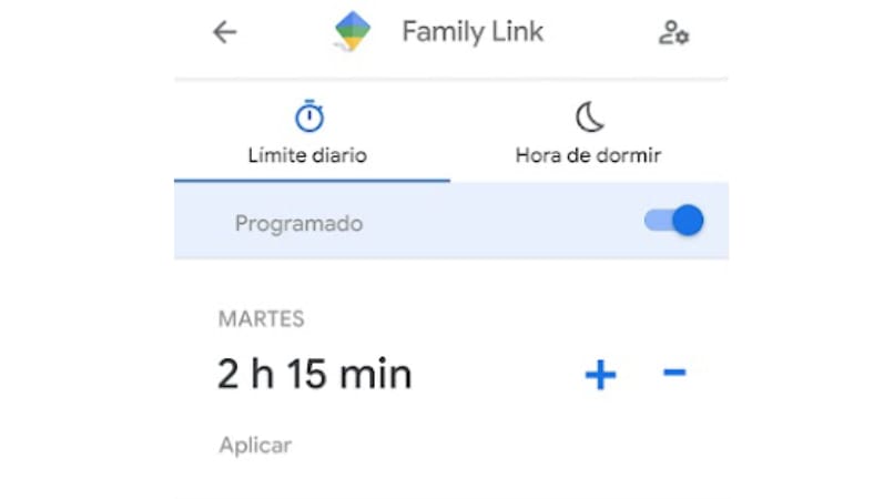 límite de tiempo de conexión familiar
