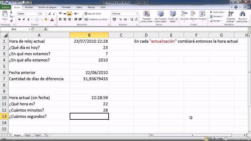 Libro de trabajo de Microsoft Excel