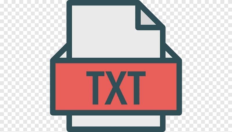 logo de archivo txt de fondo blanco 