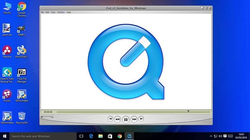 QuickTime en Windows 10