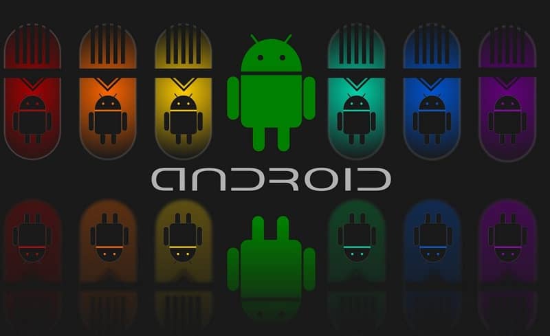 logo multicolor de android