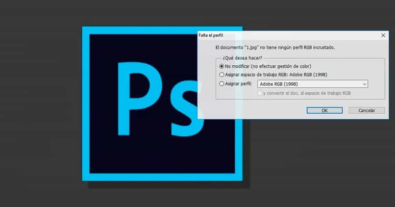 deshabilitar la ventana de eliminación de perfil de Photoshop de notificación faltante
