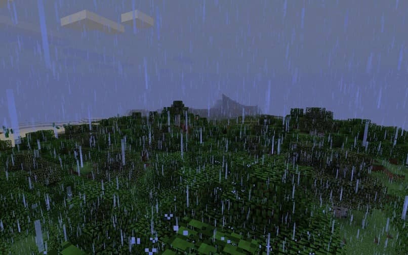Minecraft lluvia de la selva