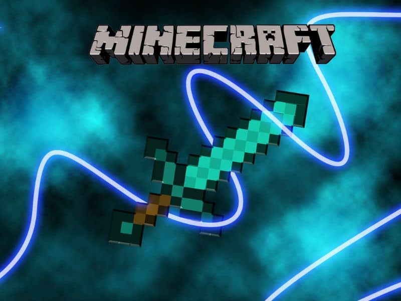 Minecraft hecho a mano con espada