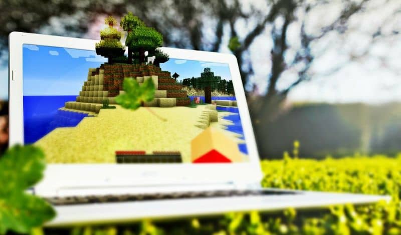elaboración de mapas en la computadora portátil de Minecraft