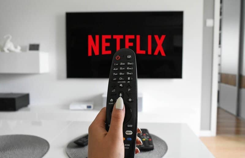 TV con la aplicación Netflix al inicio