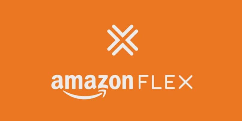 Fondo naranja del logo de Amazon Flex