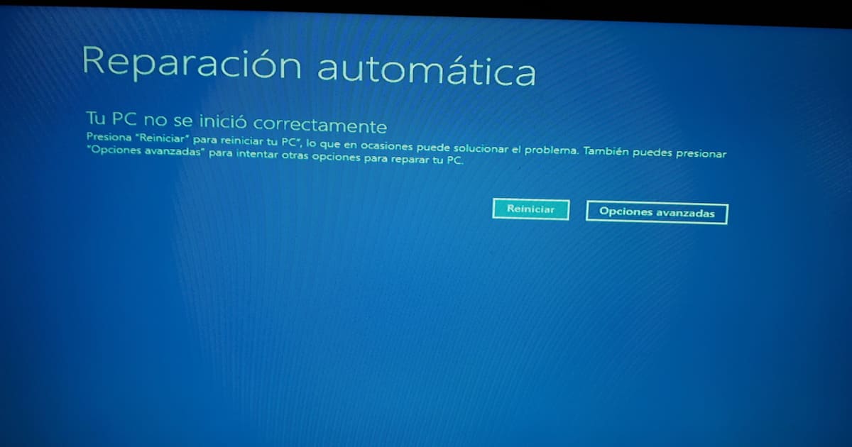 reparación automática de Windows 10 su computadora no se inició correctamente-3