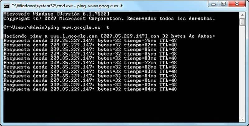 Cómo saber o conocer la dirección IP de Google Chrome para hacer ping