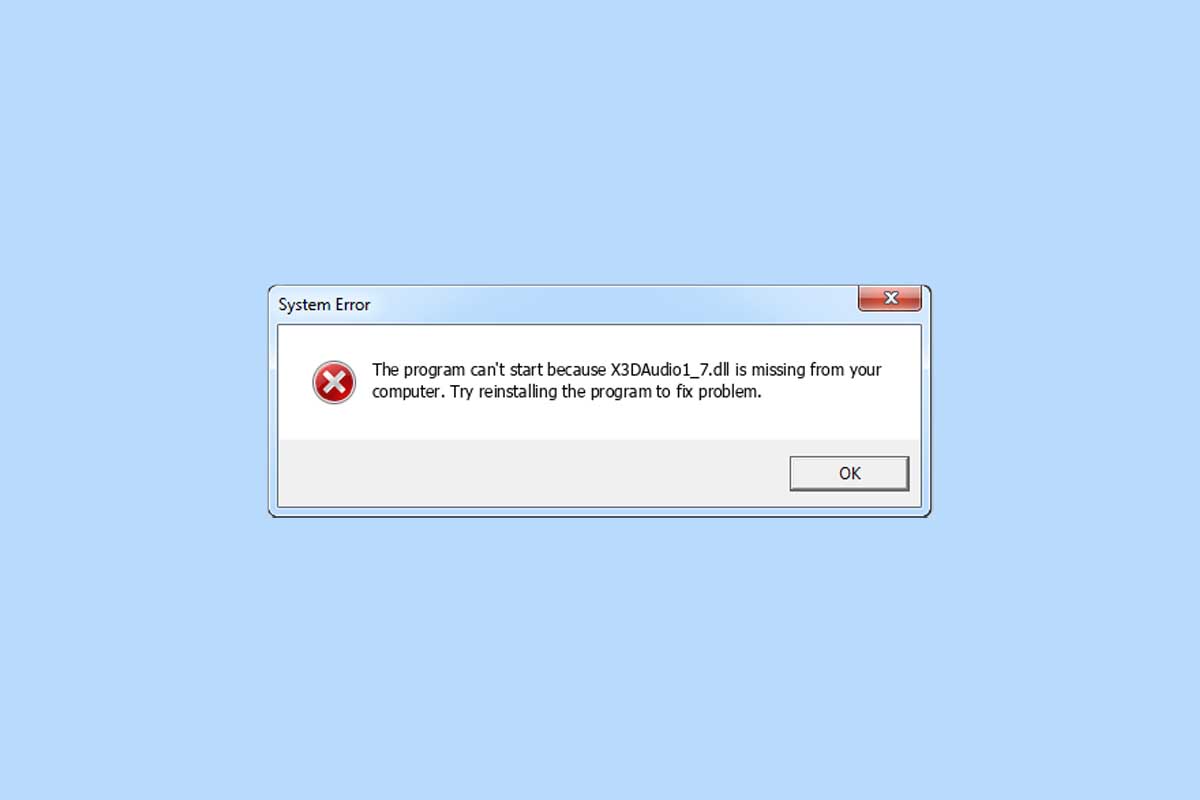 Cómo reparar el error X3DAudio1_7.dll falta en Windows 10