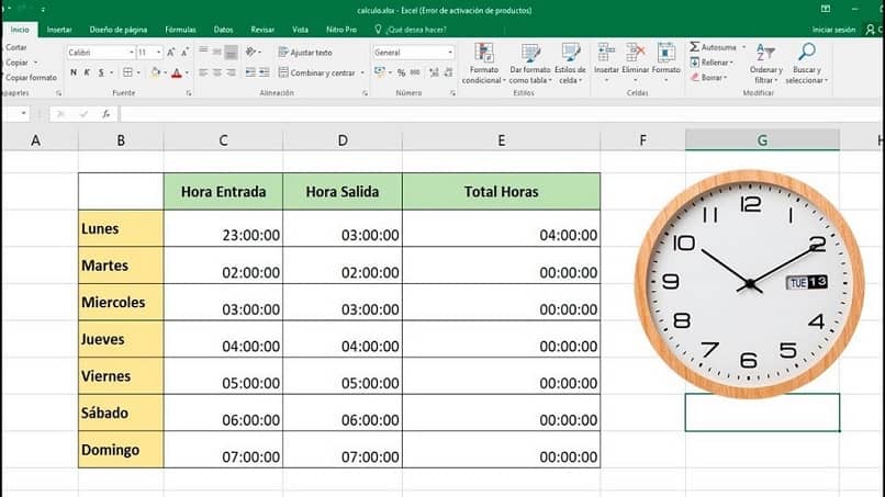 Cómo calcular el día, la noche y los complementos en Excel (ejemplo)