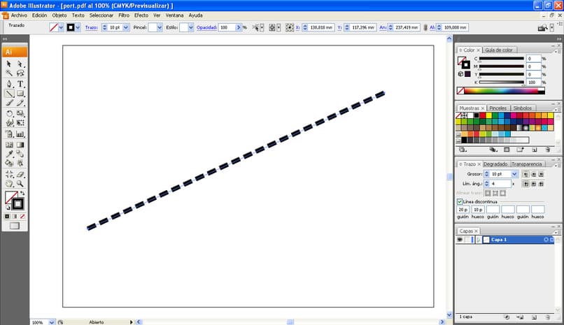 Cómo dibujar líneas de puntos y guiones en Adobe Illustrator en sencillos pasos