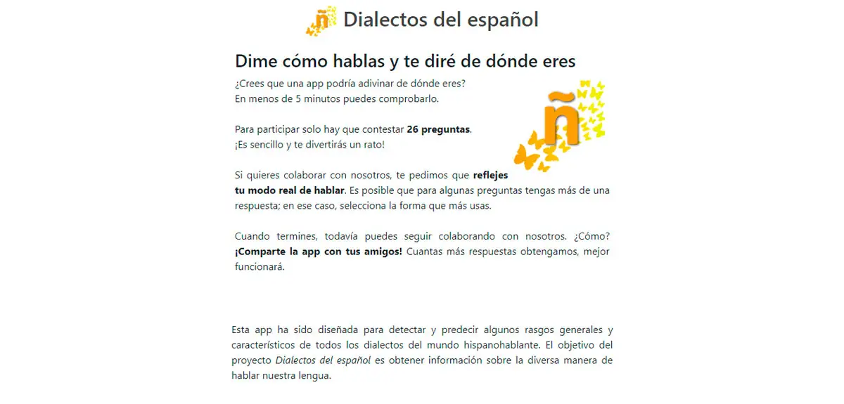 Spanish Dialects, el juego en línea que adivina de dónde eres