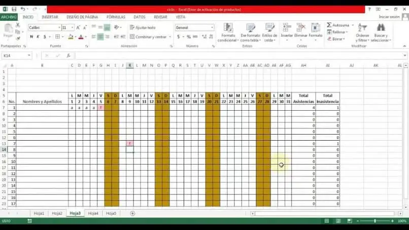 Cómo hacer una hoja de lista de asistencia con Excel de forma rápida y sencilla (ejemplo)