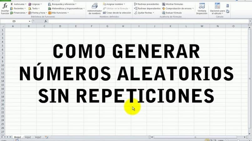 Cómo crear o generar números aleatorios en Excel sin repetir ninguno (Excel)
